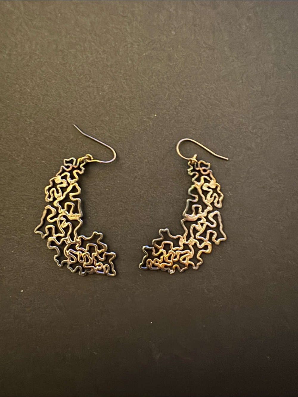 Intricate Gold-Tone Filigree Drop Earrings - Women's Jewelry